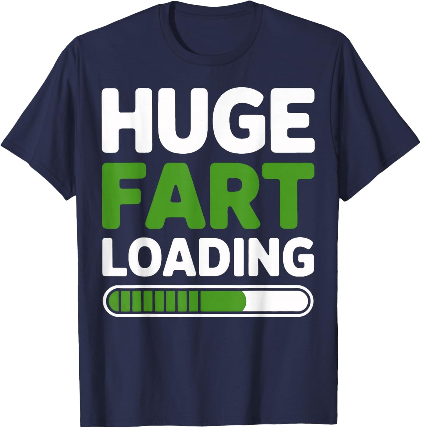 Massive Fart Loading Video Game Comedy Style T-Shirt - T-Shirt | Navy