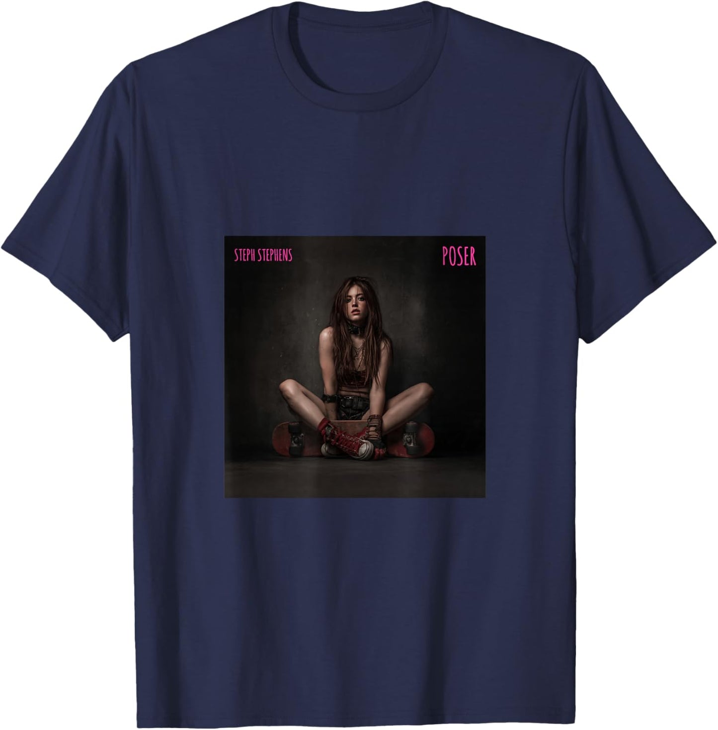 Poser Album Cover T-Shirt - T-Shirt | Navy