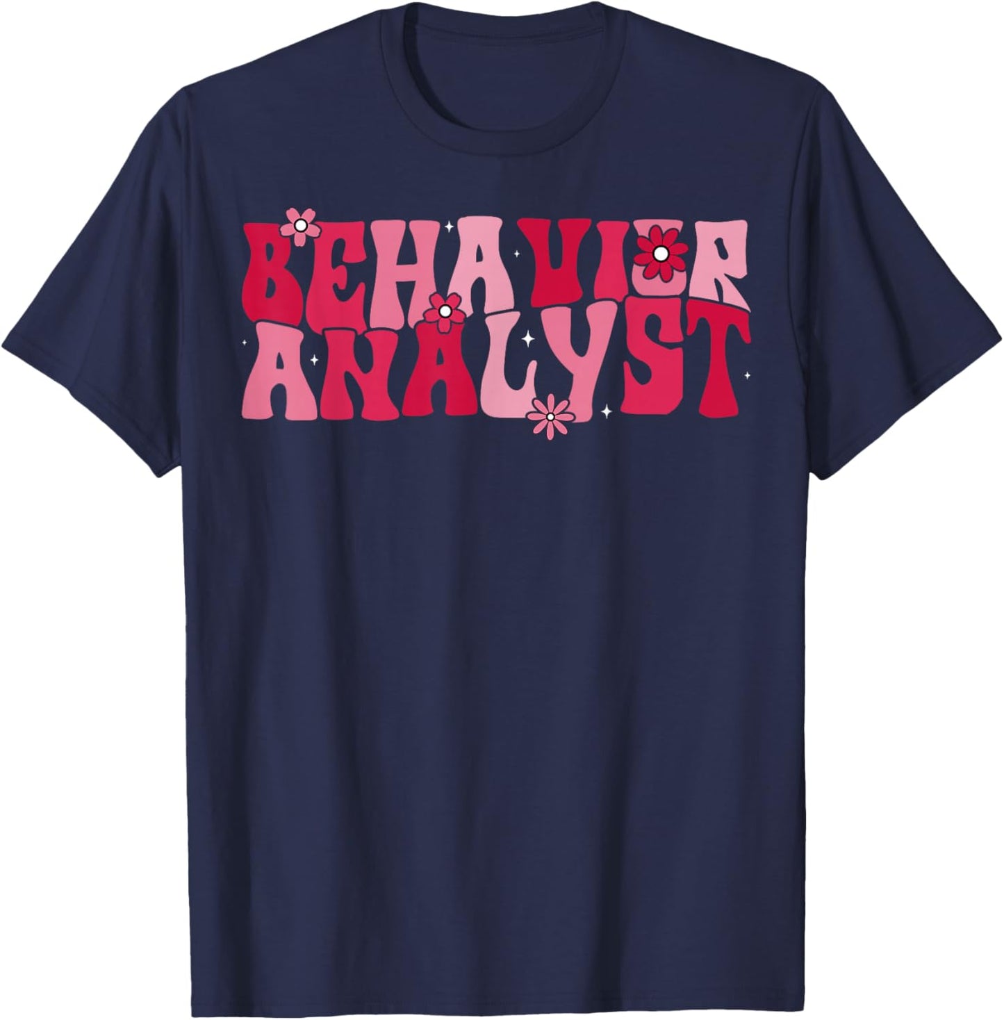 ABA Therapist Couple Valentine's Day Behavior Analyst T-Shirt - T-Shirt | Navy