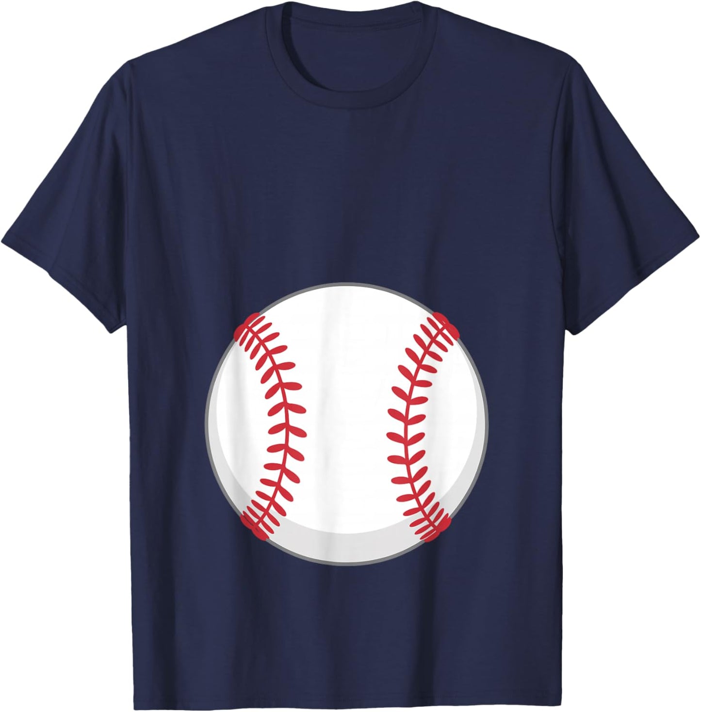 Baseball Baby Bump Pregnancy T-Shirt - T-Shirt | Navy