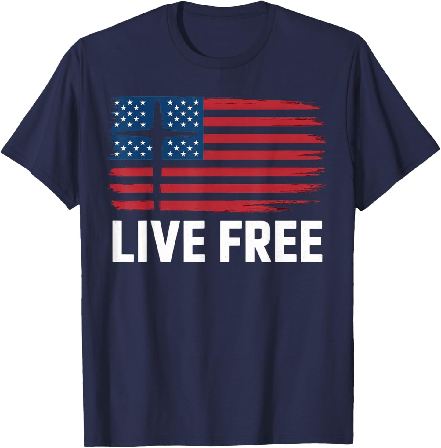 Live Free T-Shirt - T-Shirt | Navy