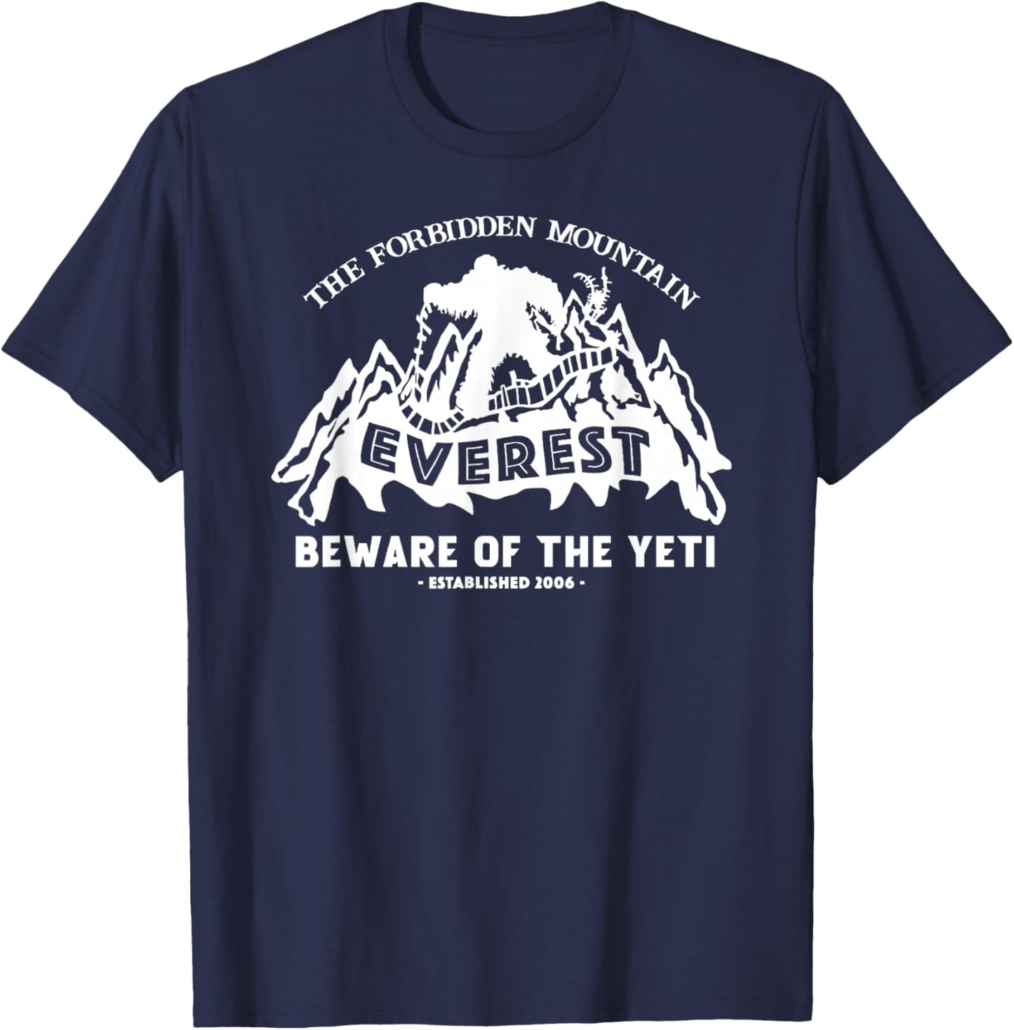 Expedition Mount Everest Yeti Research Mountain Snowman T-Shirt - T-Shirt | Navy