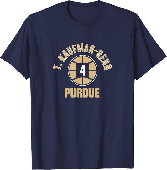 Purdue Basketball: Trey Kaufman-Renn Name Number Ball T-Shirt - T-Shirt | Navy