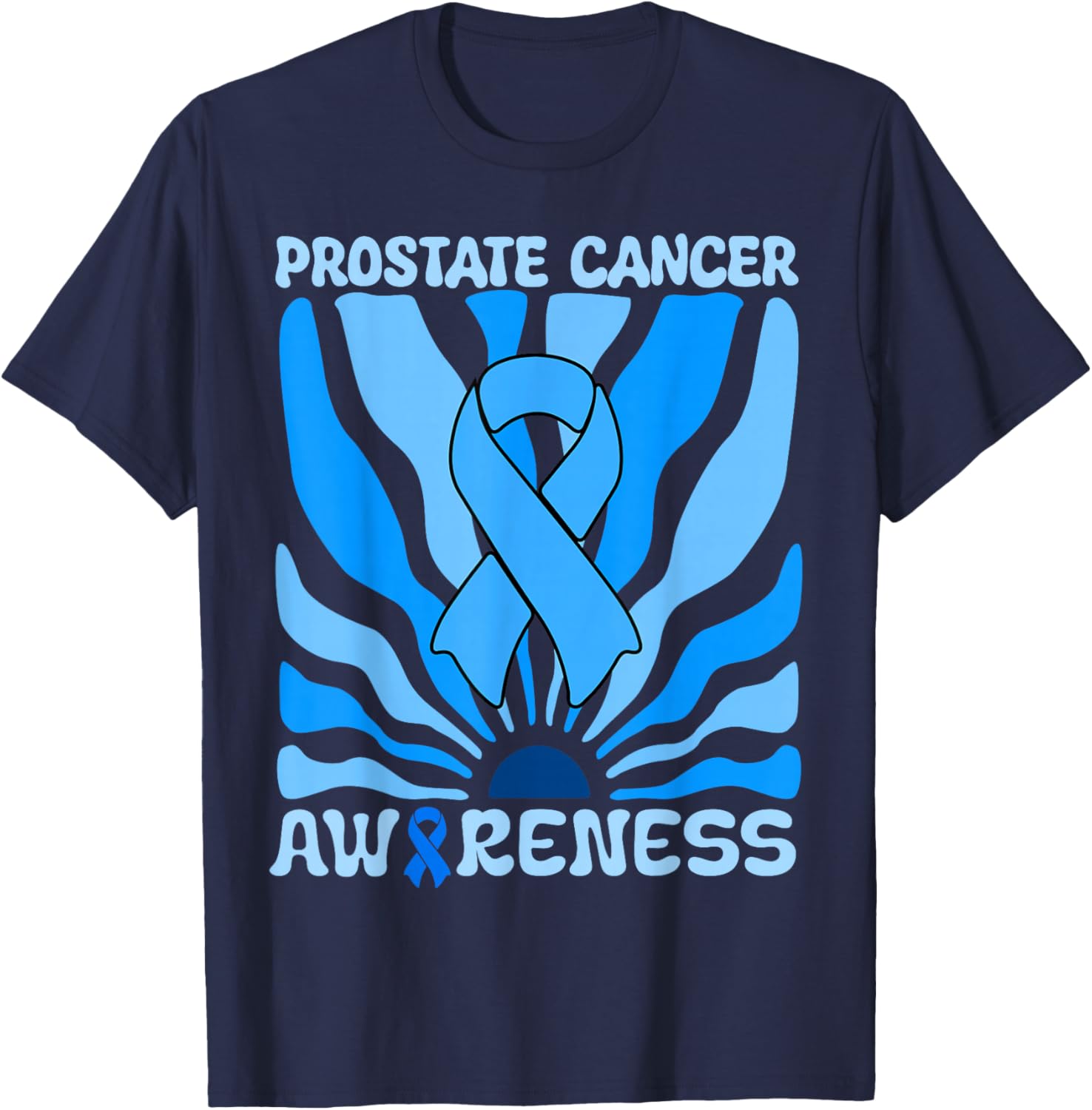 Prostate Cancer Awarness Support T-Shirt - T-Shirt | Navy