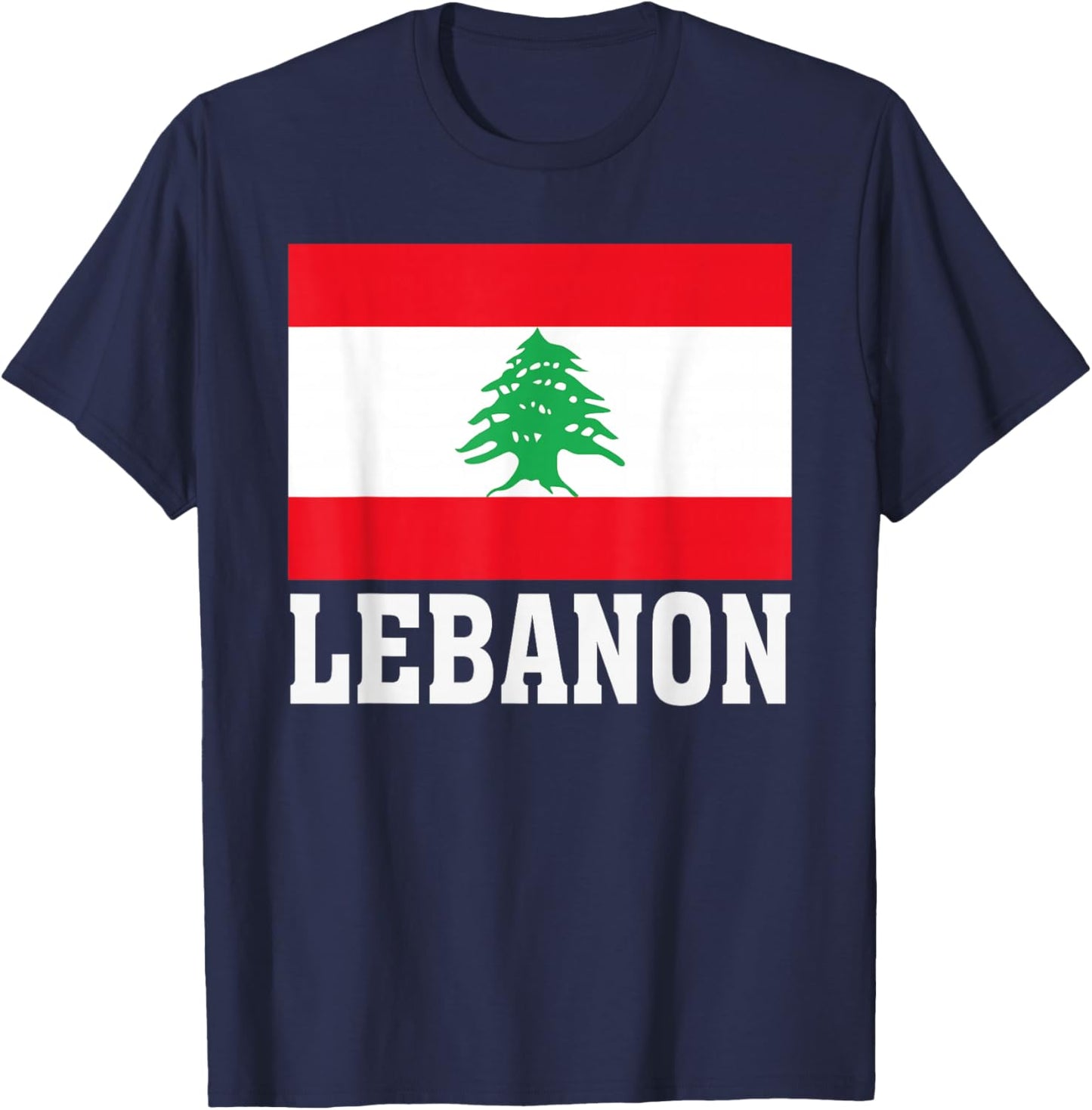 Lebanon Flag Patriotic National Roots Souvenir T-Shirt - T-Shirt | Navy