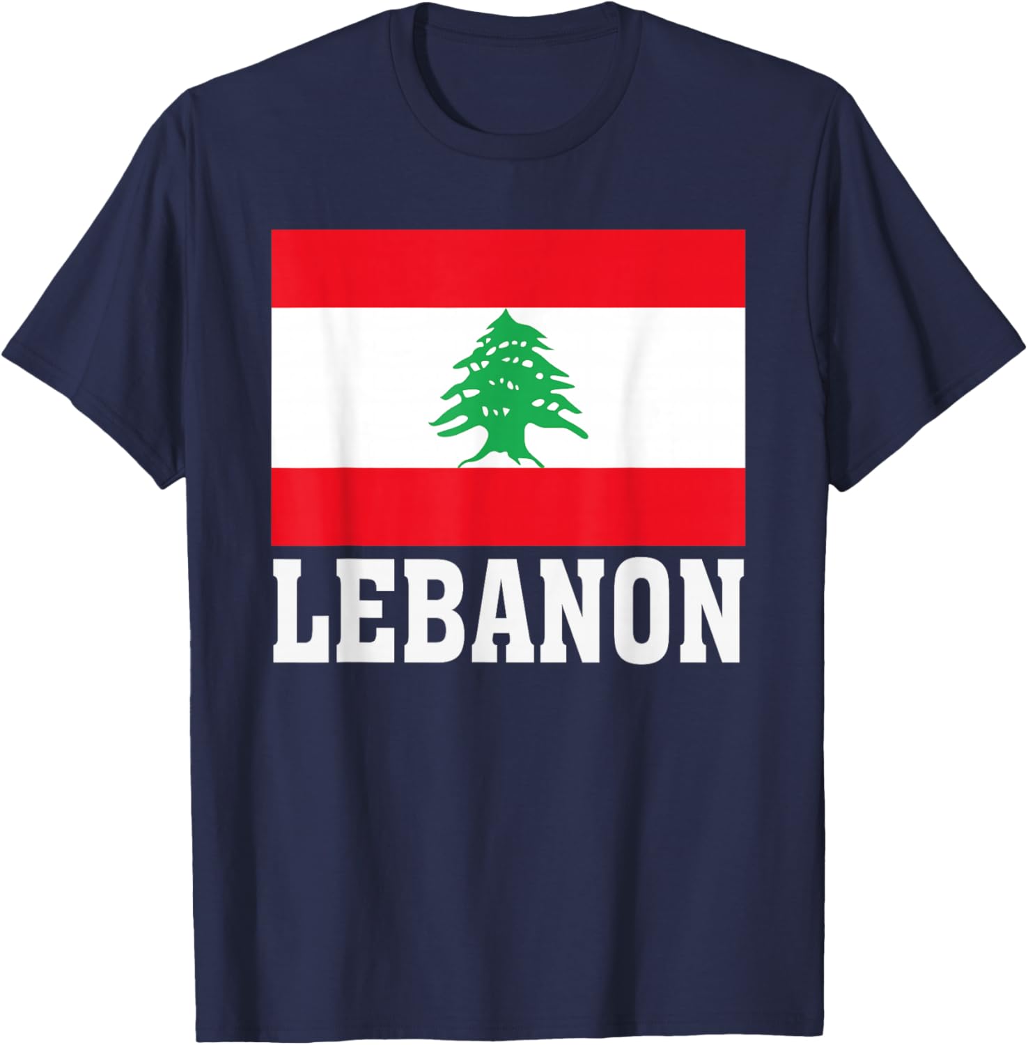 Lebanon Flag Patriotic National Roots Souvenir T-Shirt - T-Shirt | Navy