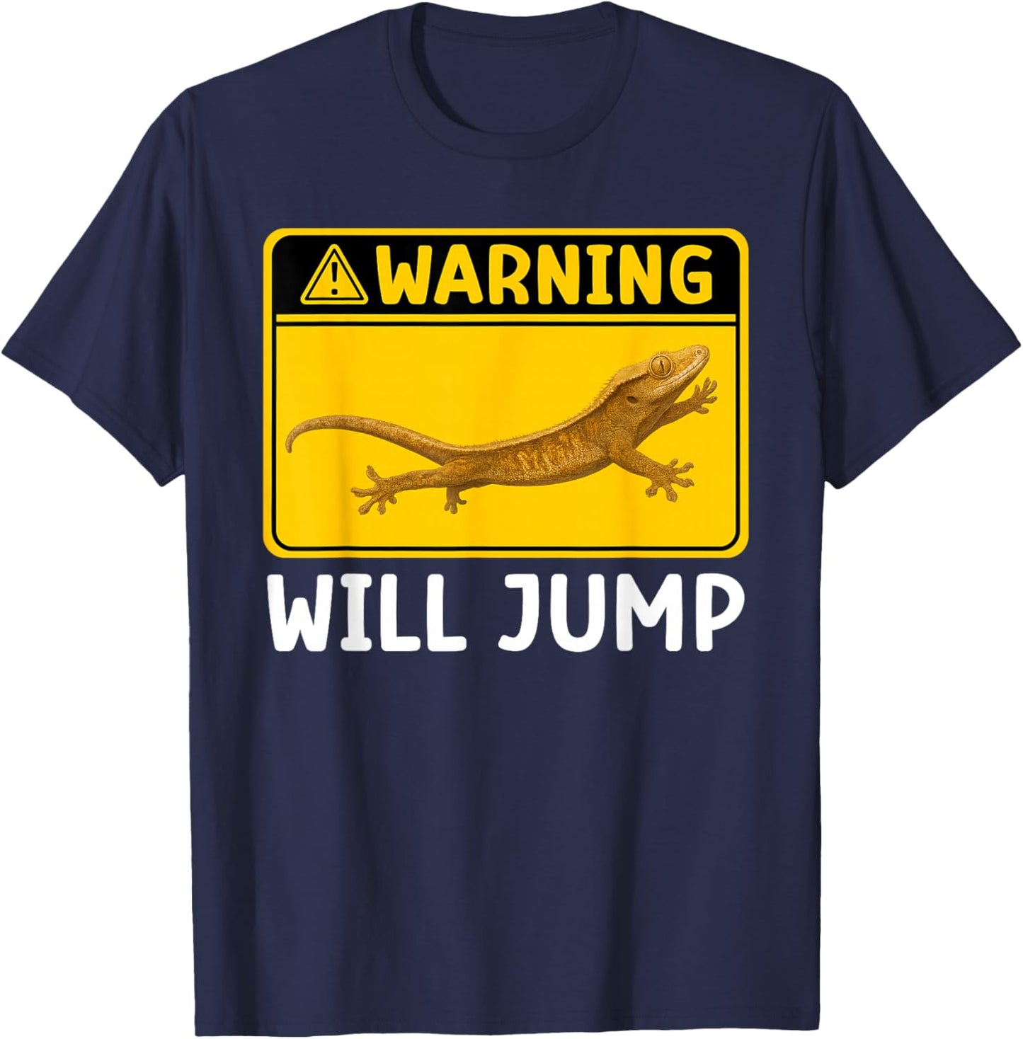 Will Jump Crested Gecko Owner Crestie Lover T-Shirt - T-Shirt | Navy
