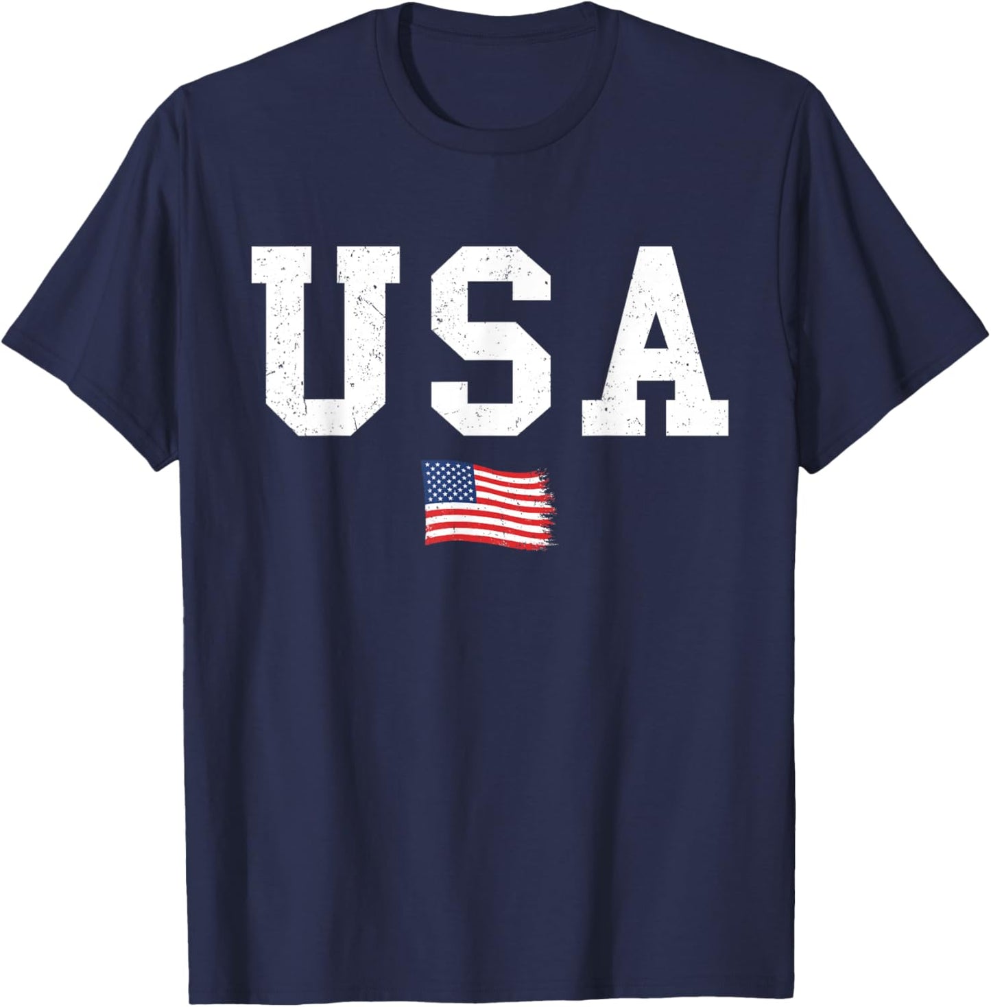 USA Flag Patriotic American Flag 4th of July Men USA Graphic T-Shirt - T-Shirt | Navy