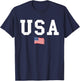 USA Flag Patriotic American Flag 4th of July Men USA Graphic T-Shirt - T-Shirt | Navy