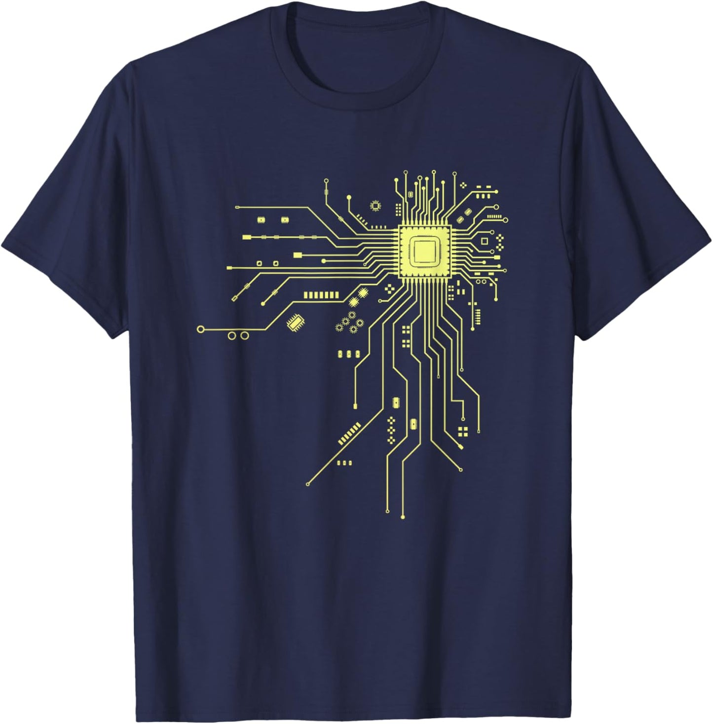 Funny Computer Geek PCB Design CPU Chip Circuit Board T-Shirt - T-Shirt | Navy