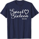 Sweet Sixteen Est. 2010 Girls 16 Years Old 16th Birthday T-Shirt - T-Shirt | Navy
