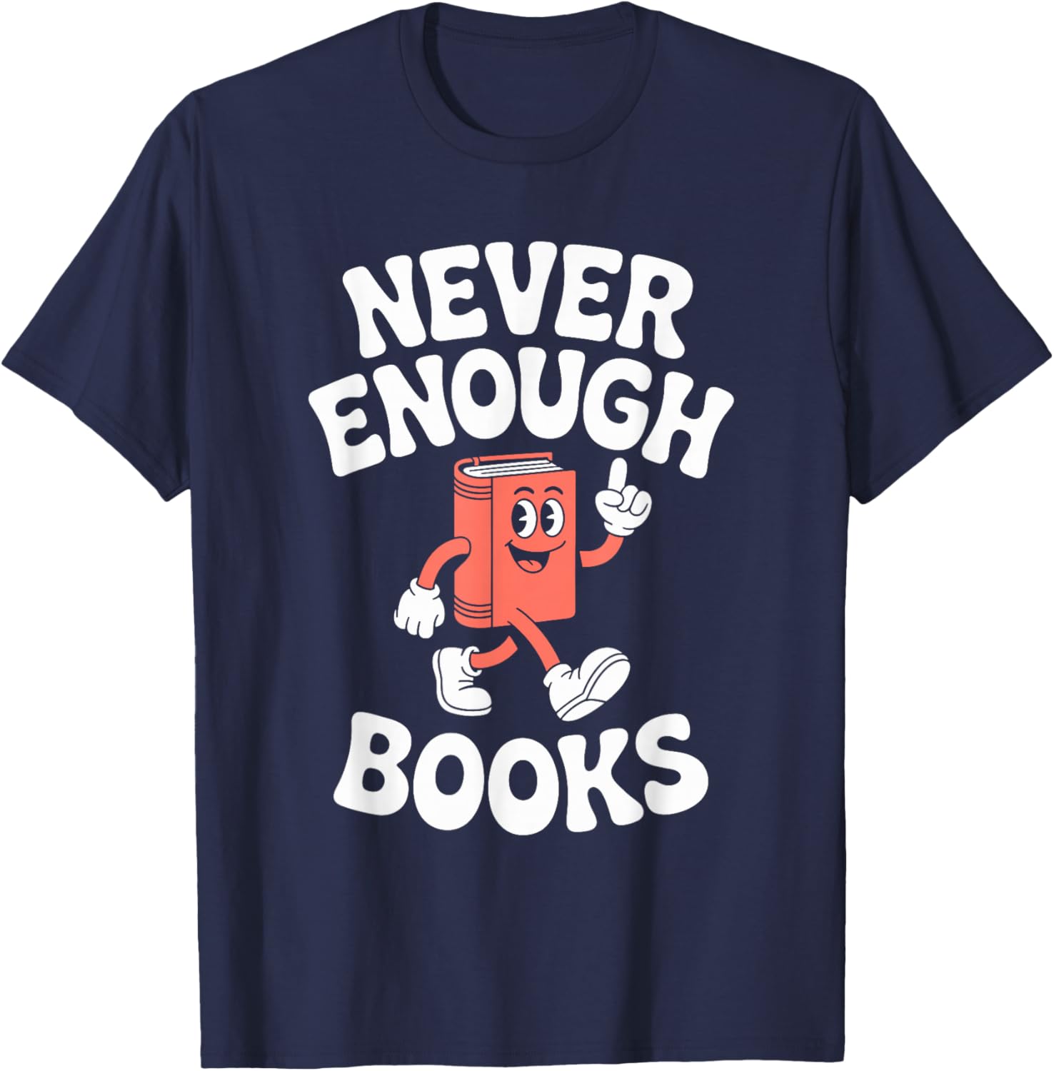 Funny Books or Book Reading Retro T-Shirt - T-Shirt | Navy
