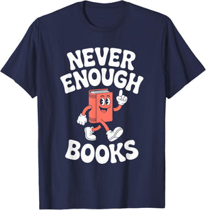Funny Books or Book Reading Retro T-Shirt - T-Shirt | Navy
