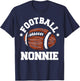 Football Nonnie Distressed Football Proud Nonnie Game Day T-Shirt - T-Shirt | Navy