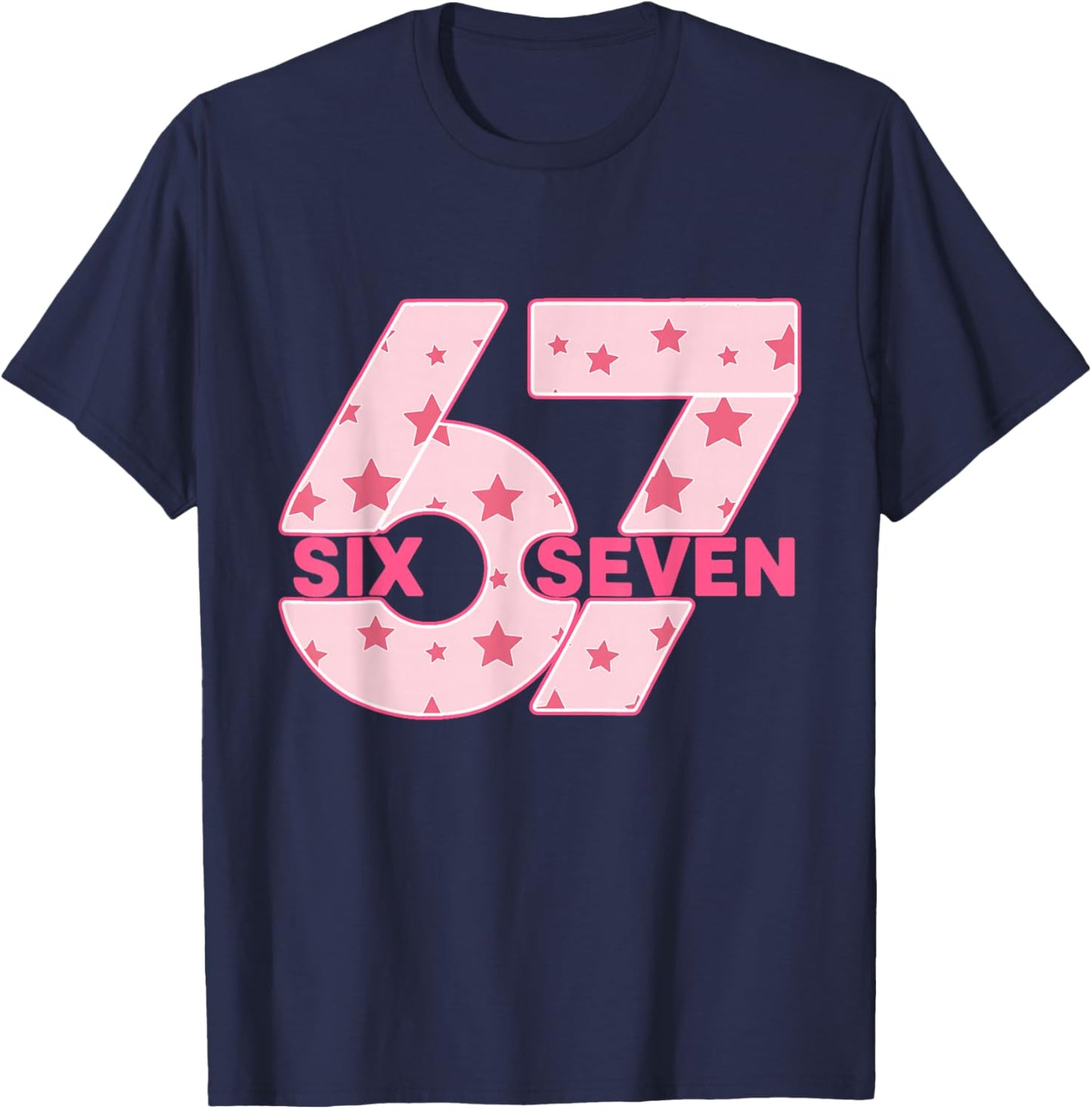 67 Six Seven Meme T-Shirt - T-Shirt | Navy