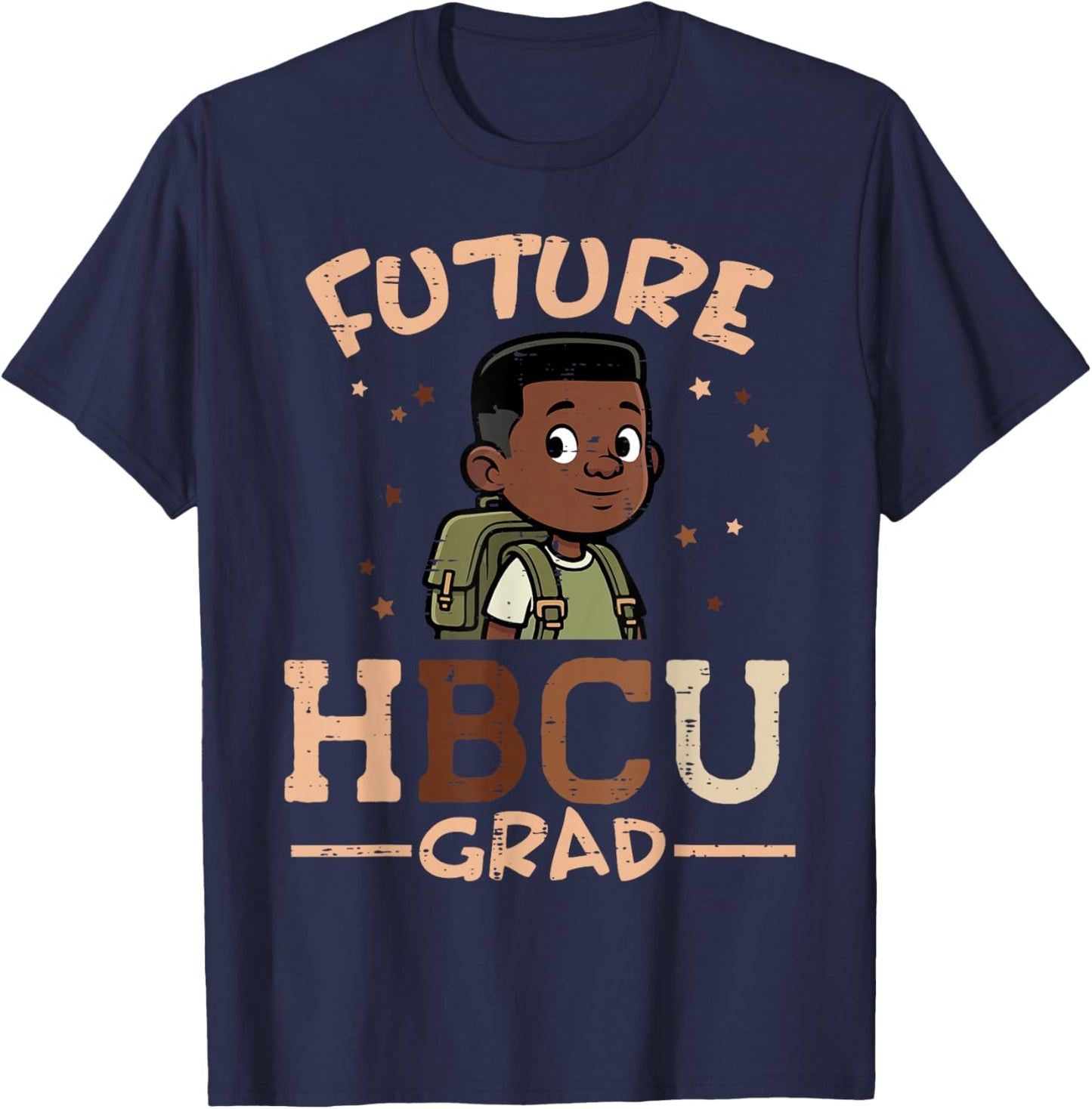 Black History Boy Future HBCU Grad African Boys Kids Men T-Shirt - T-Shirt | Navy
