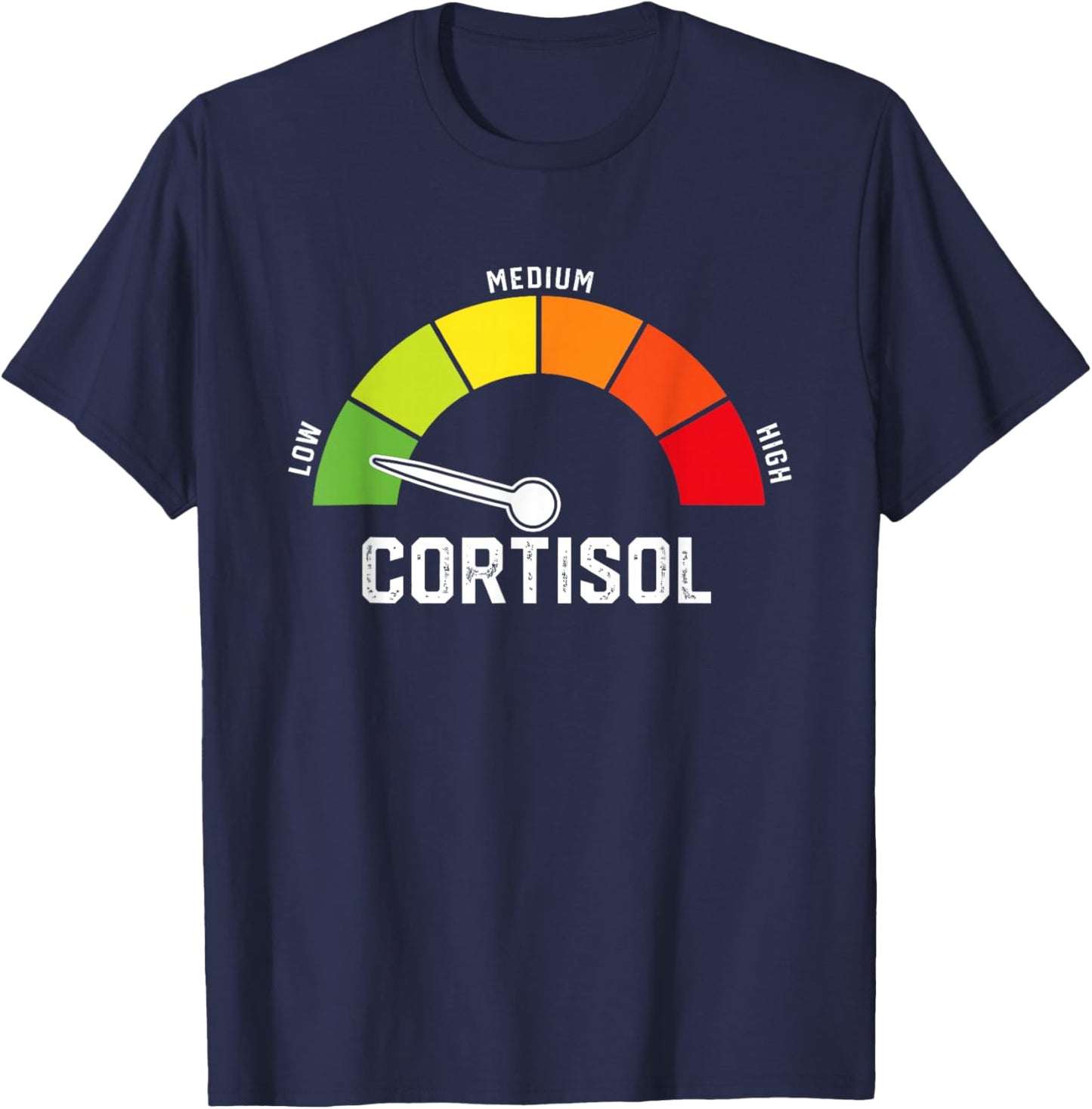 Low Cortisol Levels Meme T-Shirt - T-Shirt | Navy