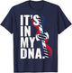 Dominican Republic Roots Flag Fingerprint Graphic Patriotic T-Shirt - T-Shirt | Navy