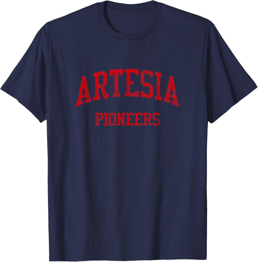 Artesia High School HS Lakewood CA Vintage Sports T-Shirt - T-Shirt | Navy