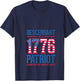 Women's Descendant of A Patriot, American Flag, 4th of July V-Neck T-Shirt - T-Shirt | Navy