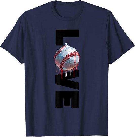 Love Baseball T-Shirt - T-Shirt | Navy