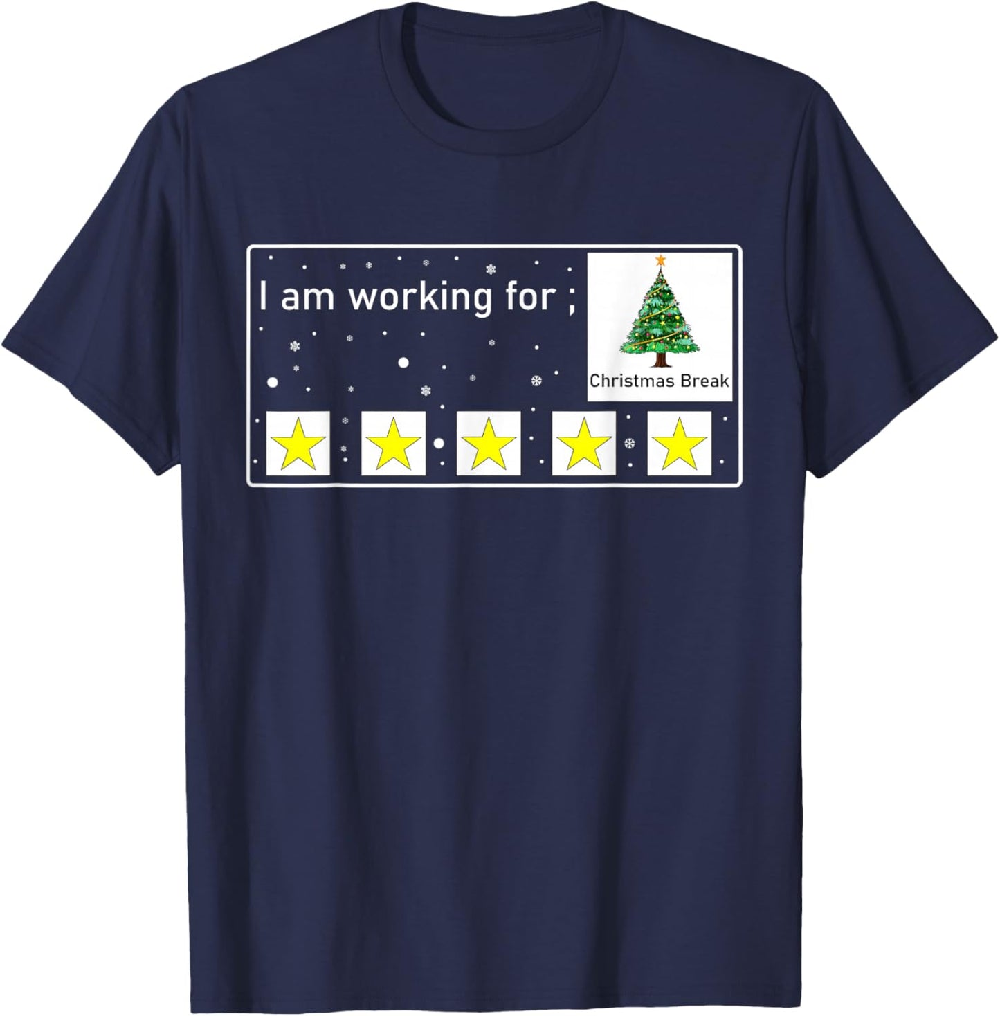 I Am Working for Christmas Break Special Education Teacher T-Shirt - T-Shirt | Navy