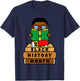 Black Boy Kid Reading Book Black History Month Bookworm T-Shirt - T-Shirt | Navy