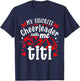 My Favorite Cheerleader Calls Me Titi Valentine's Day T-Shirt - T-Shirt | Navy