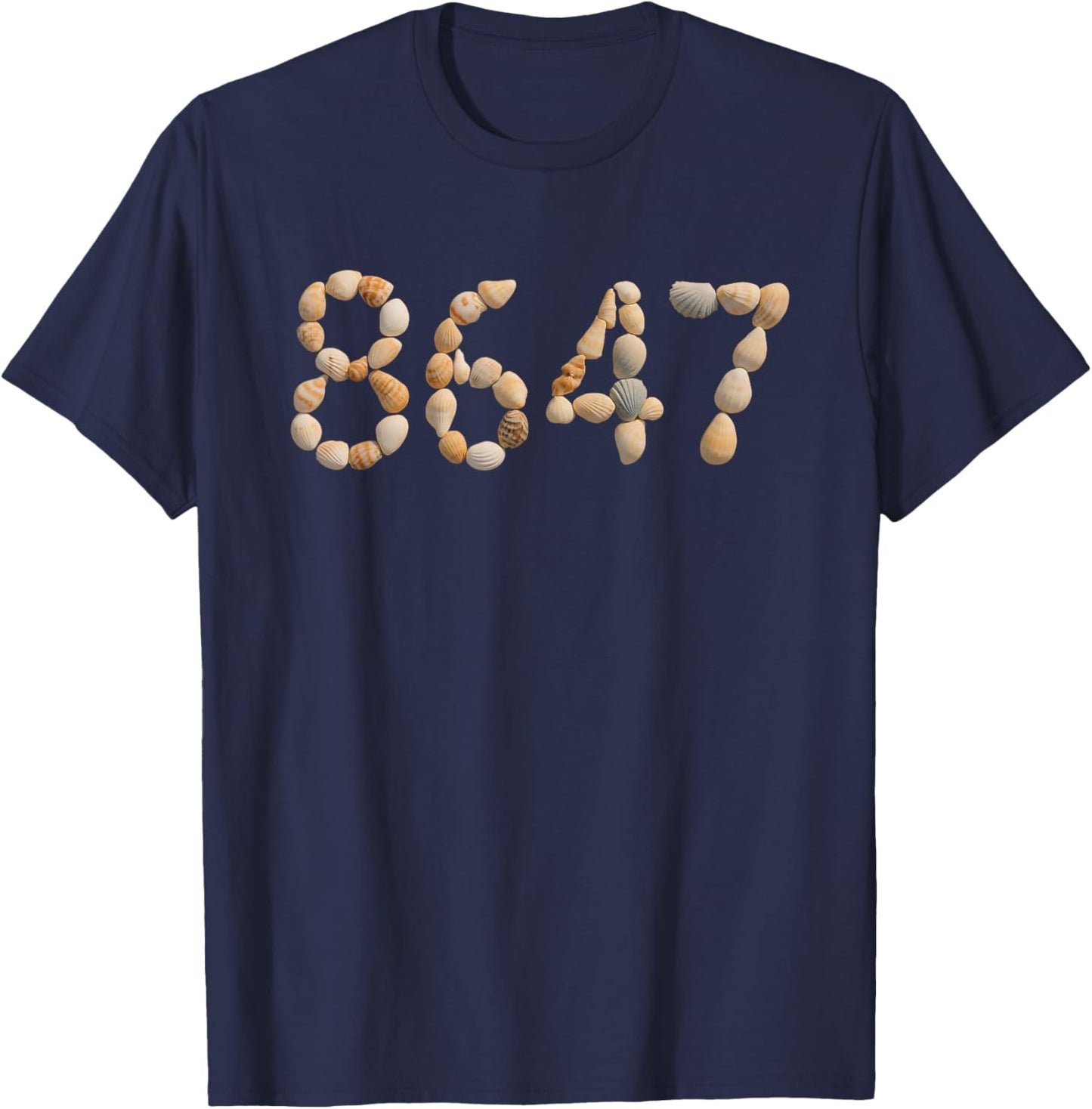 86 47 8647 Shirt 86 47 Seashells Sea Shells Summer Beach T-Shirt - T-Shirt | Navy