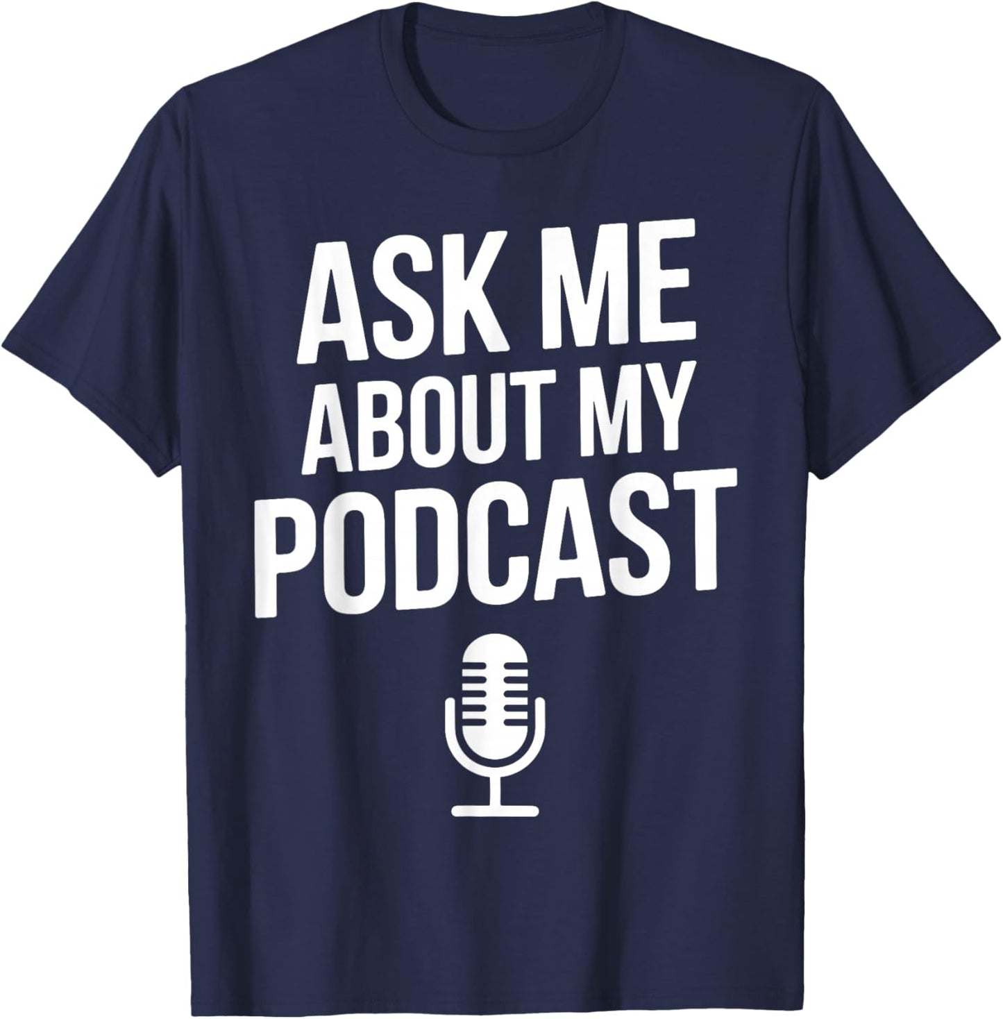 Best Podcast Art Women Podcasting Podcaster Podcast T-Shirt - T-Shirt | Navy