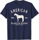American Quarter Horse 1940 - Equestrian Saddle Riding T-Shirt - T-Shirt | Navy