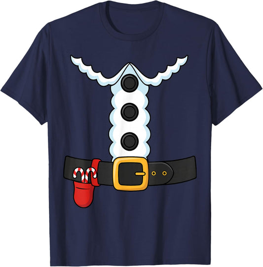 Funny Christmas Santa Claus Suit Xmas Costume Kids Men Women T-Shirt - T-Shirt | Navy