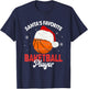 Santa's Favorite Basketball Player Christmas Pajamas Men T-Shirt - T-Shirt | Navy
