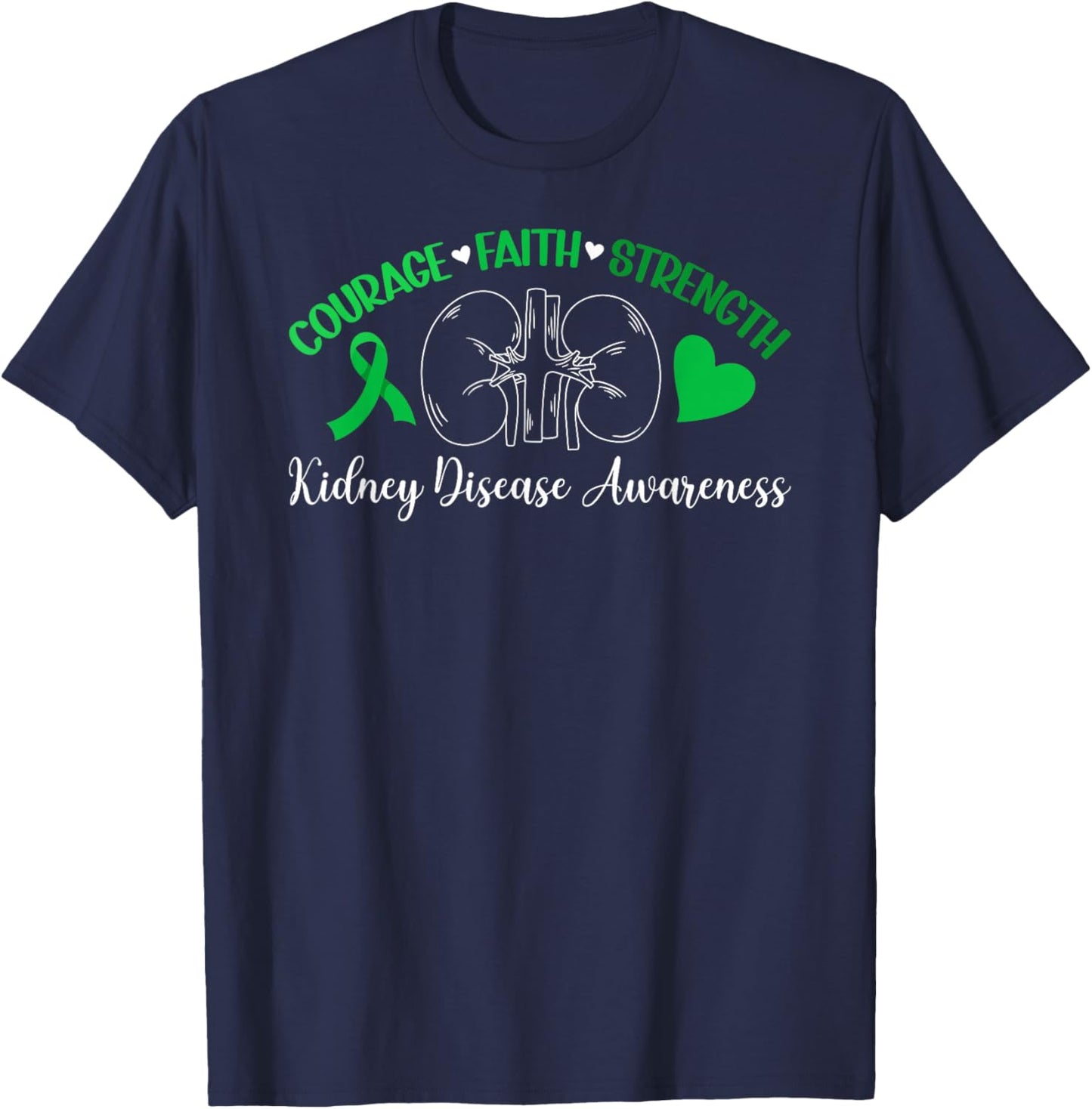 Kidney Disease Awareness Month Kidney Disease Survivor T-Shirt - T-Shirt | Navy