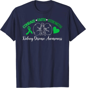 Kidney Disease Awareness Month Kidney Disease Survivor T-Shirt - T-Shirt | Navy