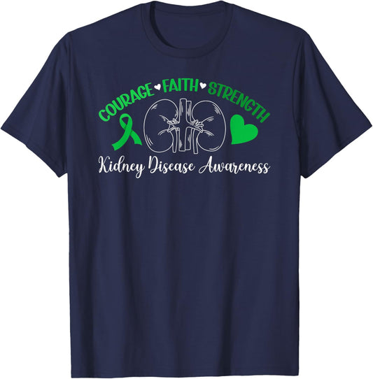 Kidney Disease Awareness Month Kidney Disease Survivor T-Shirt - T-Shirt | Navy