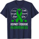 Kidney Disease Awareness Month Kidney Disease Warrior T-Shirt - T-Shirt | Navy