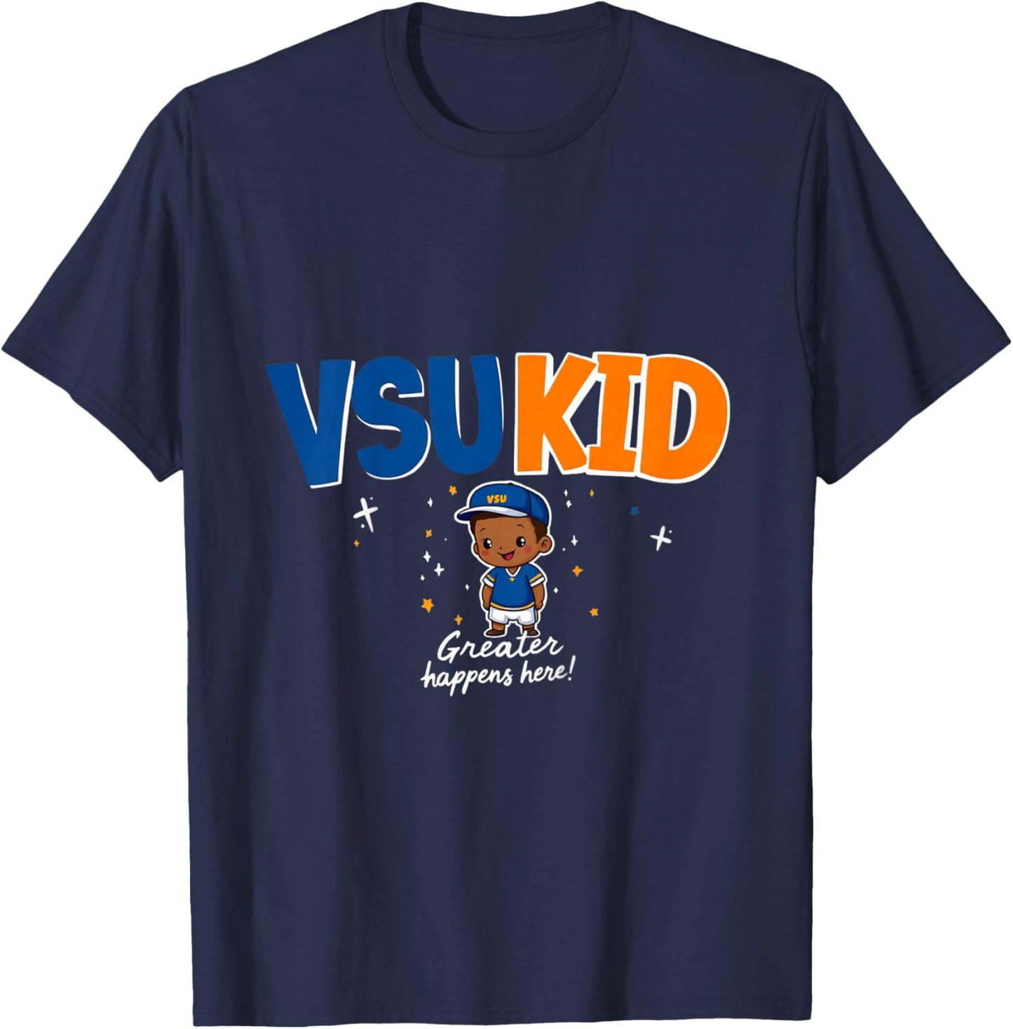 Kids VSU Kid Greater Happens Here HBCU 1882 T-Shirt - T-Shirt | Navy