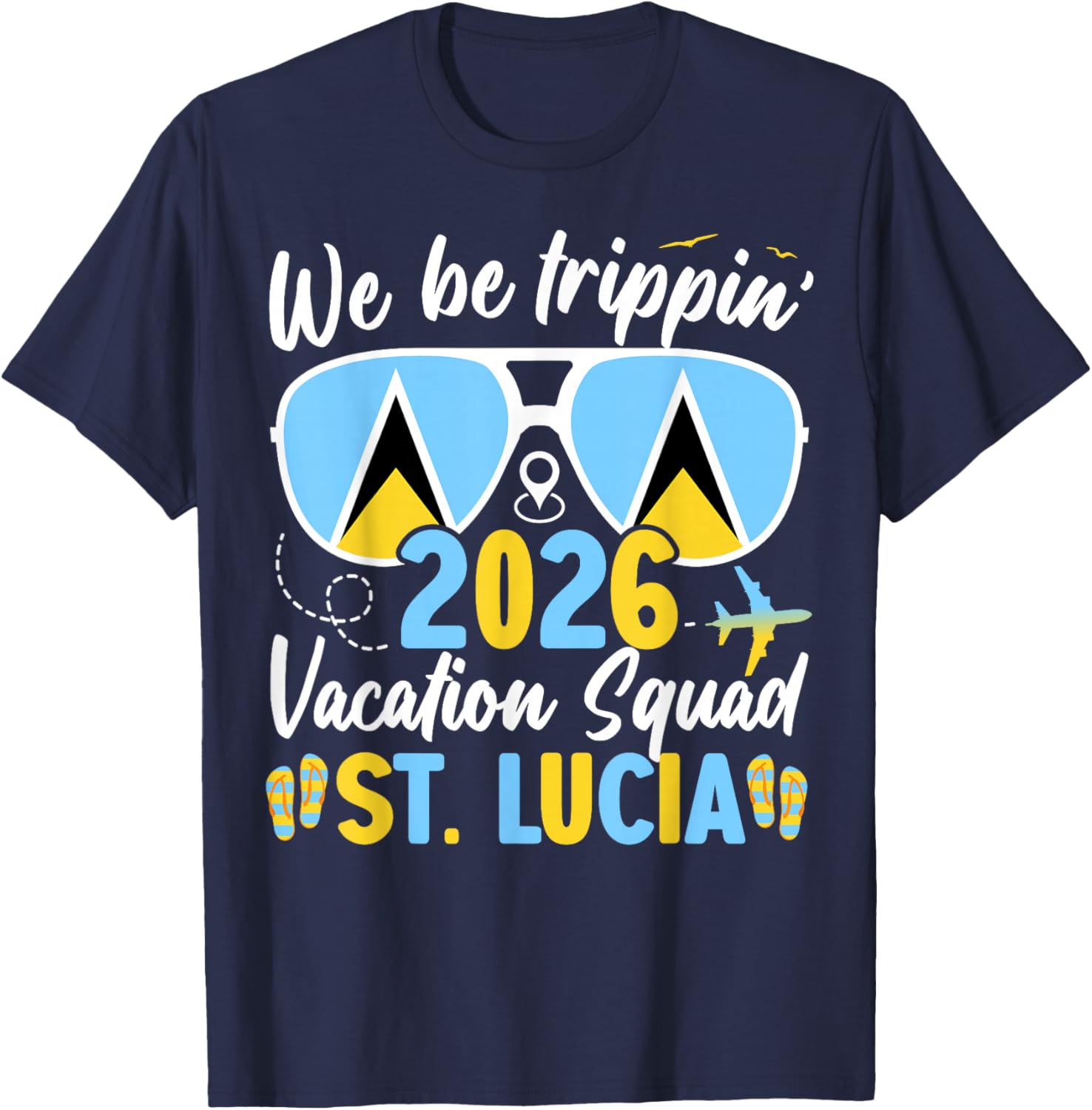 St. Lucia Vacation Family Friends Trip Cruise 2026 Matching T-Shirt - T-Shirt | Navy