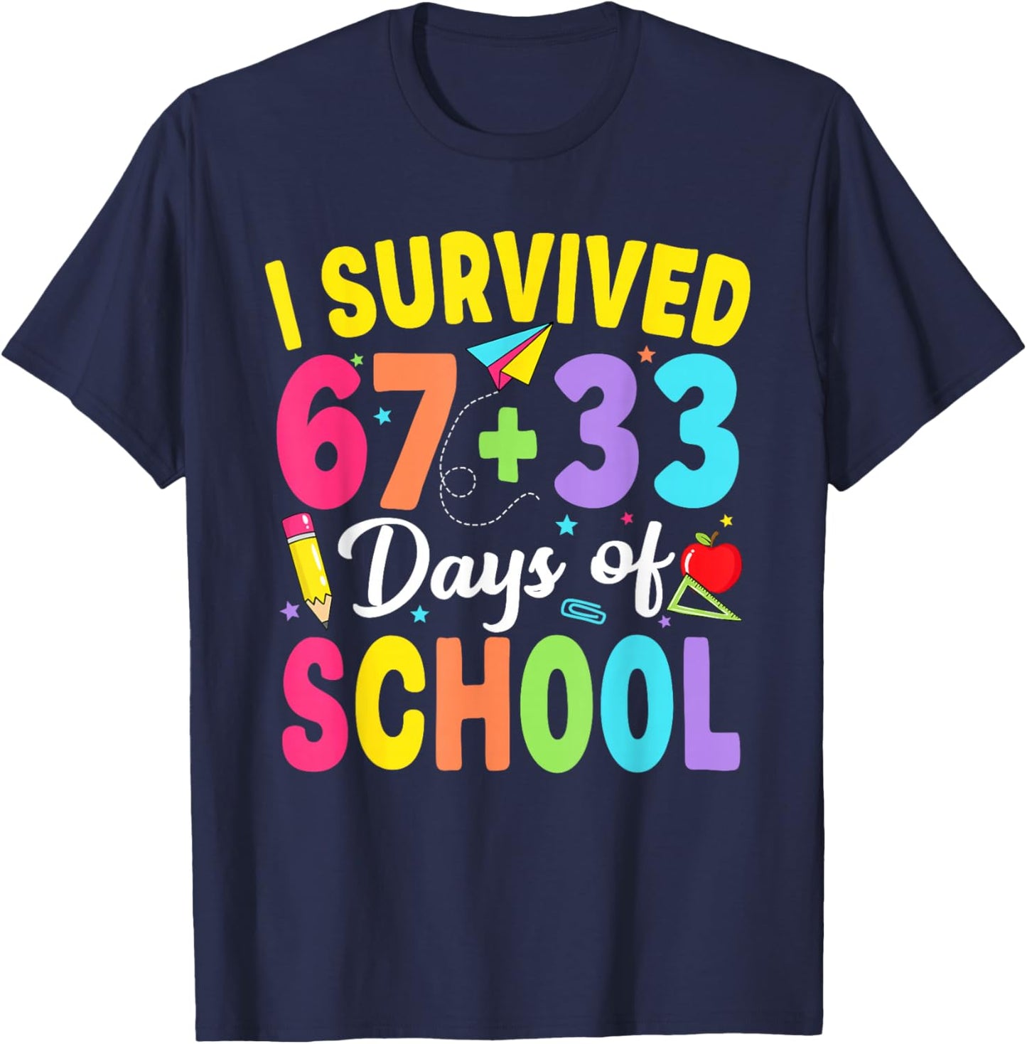 for Teacher Kids 100th Day T-Shirt - T-Shirt | Navy