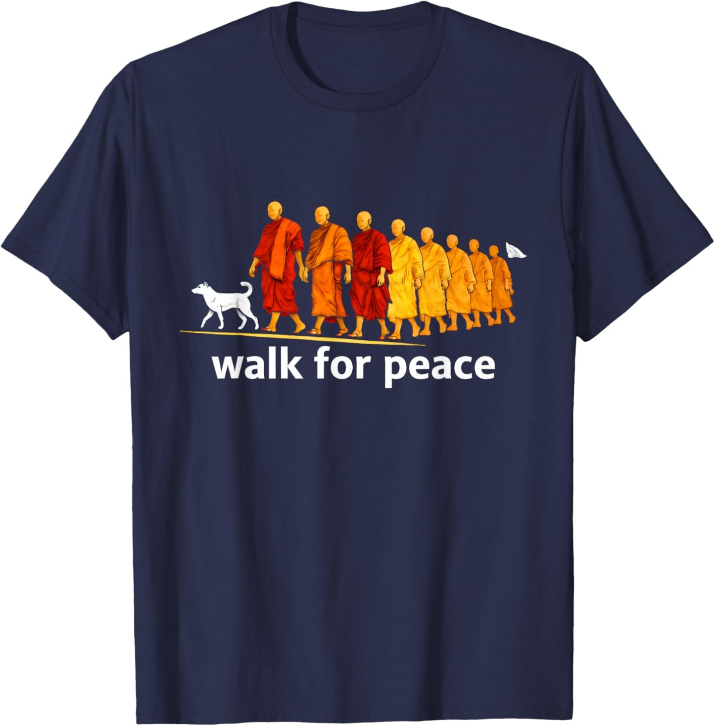 Retro Walk for Peace T-Shirt - T-Shirt | Navy