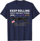 Keep Rolling Until Your Belt Turns Black Funny BJJ Jiu Jitsu T-Shirt - T-Shirt | Navy