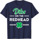 St Patricks Day Dibs On The Redhead Funny Irish Men Women T-Shirt - T-Shirt | Navy
