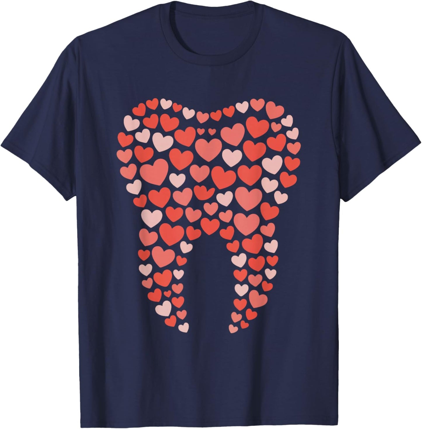 Tooth Dentist Dental Hygienist Valentines Day Dentistry T-Shirt - T-Shirt | Navy