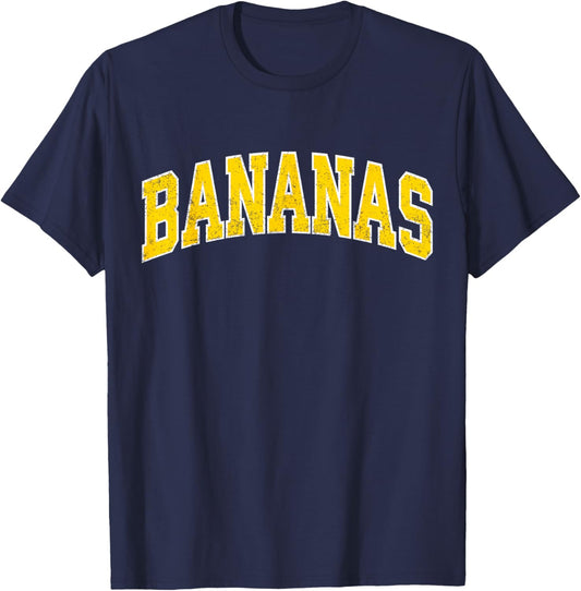 Banana Retro Throwback Popular Fruit Humor Bananas T-Shirt - T-Shirt | Navy