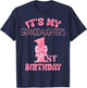It's My Granddaughter's 1st Birthday Girl Pink Party Themes T-Shirt - T-Shirt | Navy