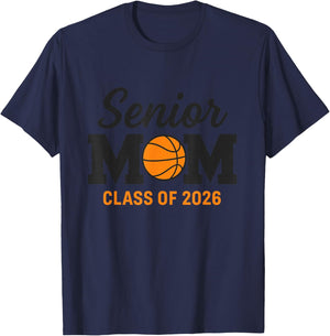 Basketball Senior Mom Class of 2026 T-Shirt - T-Shirt | Navy