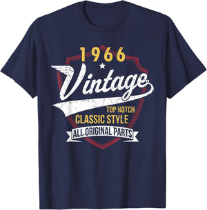 Classic 60 Birthday Decorations Men 60yr 1966 60th Birthday T-Shirt - T-Shirt | Navy