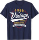 Classic 60 Birthday Decorations Men 60yr 1966 60th Birthday T-Shirt - T-Shirt | Navy