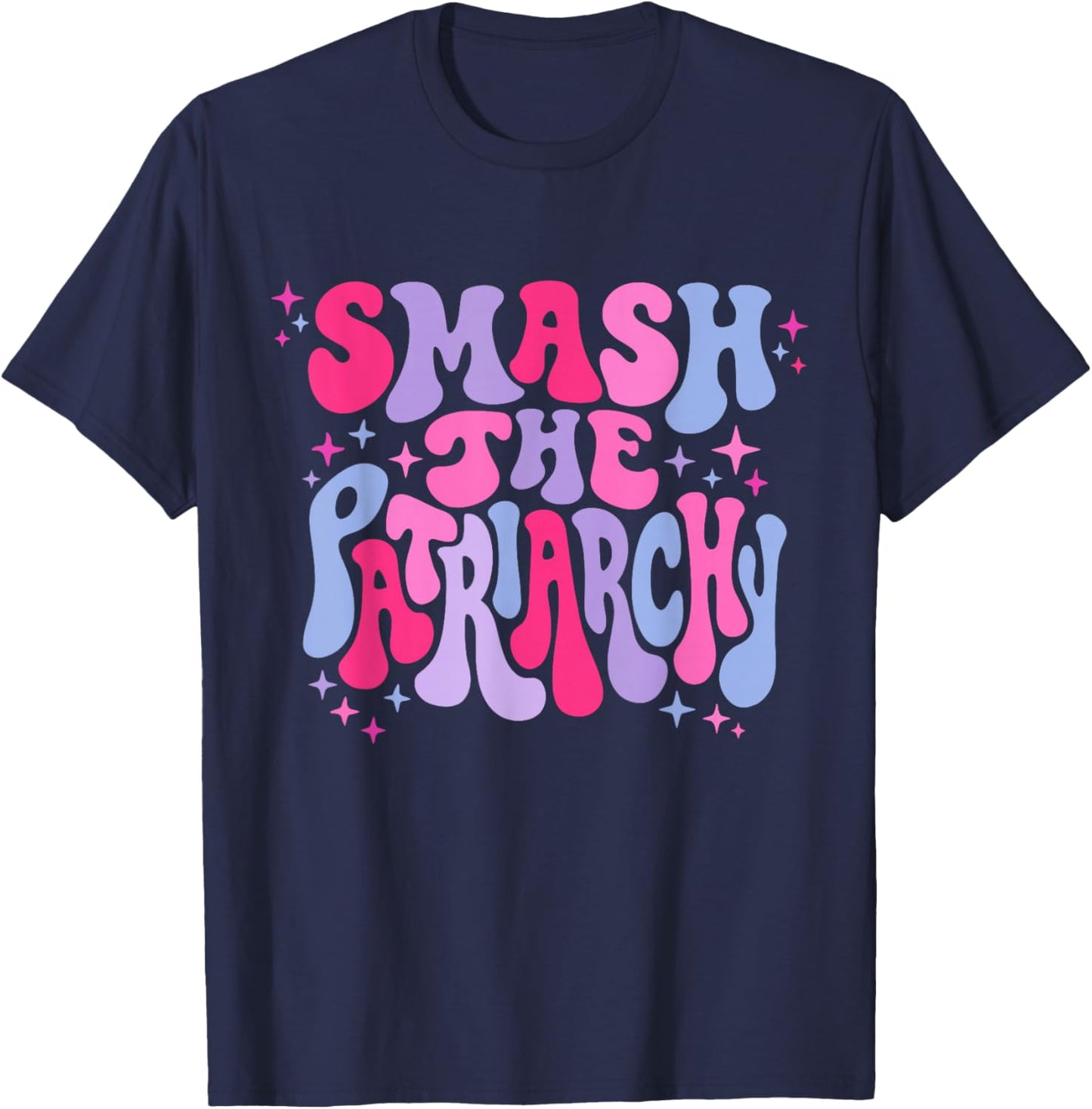 Smash The Patriarchy Retro 70s Feminist Women Empowerment T-Shirt - T-Shirt | Navy